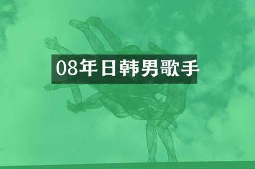 08年日韩男歌手