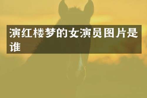 演红楼梦的女演员图片是谁