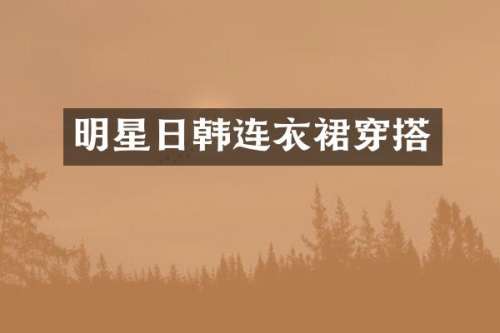 明星日韩连衣裙穿搭