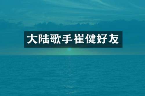 大陆歌手崔健好友