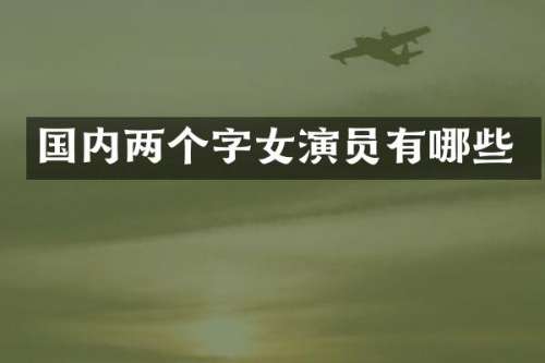 国内两个字女演员有哪些