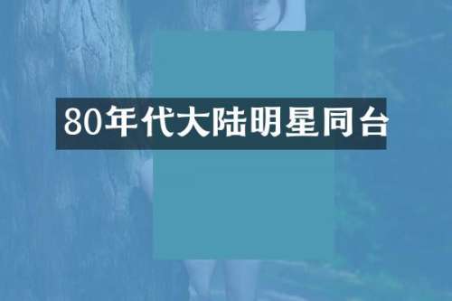 80年代大陆明星同台