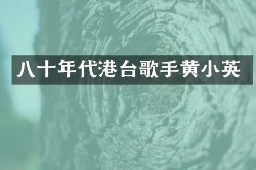 八十年代港台歌手黄小英