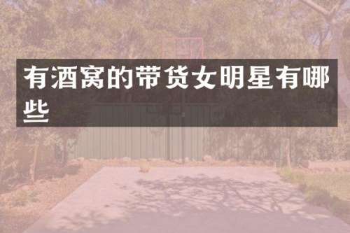 有酒窝的带货女明星有哪些