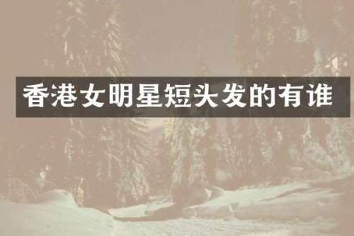 香港女明星短头发的有谁