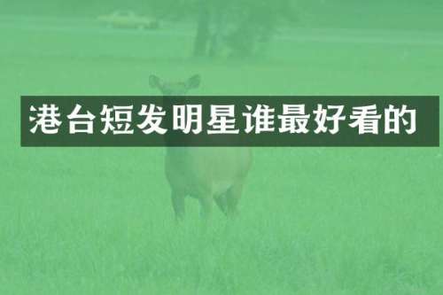 港台短发明星谁最好看的