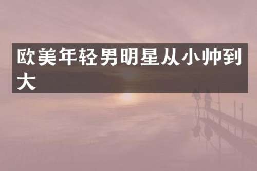 欧美年轻男明星从小帅到大