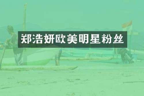 郑浩妍欧美明星粉丝