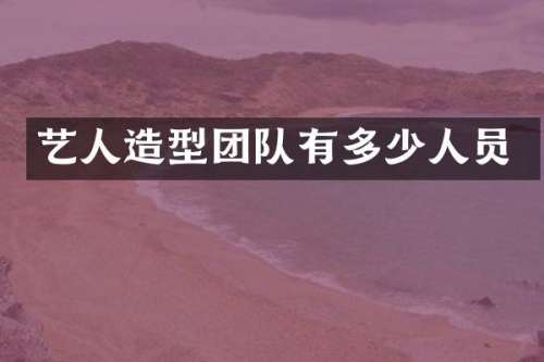 艺人造型团队有多少人员