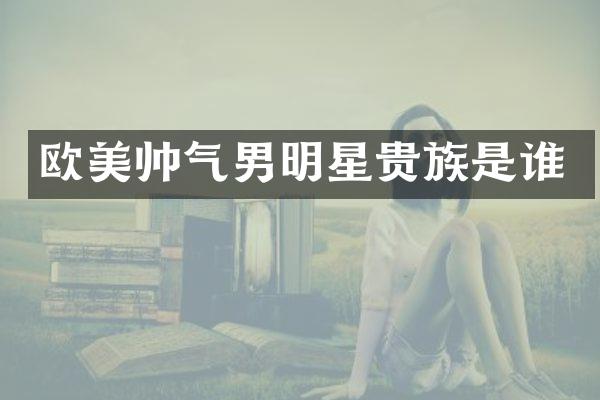 欧美帅气男明星贵族是谁
