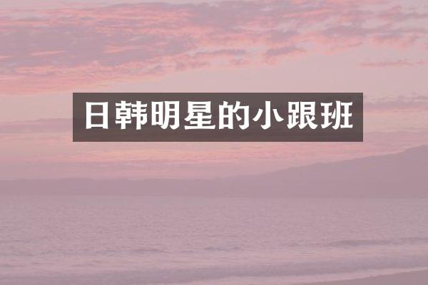 日韩明星的小跟班