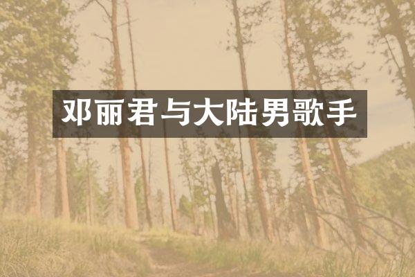 邓丽君与大陆男歌手