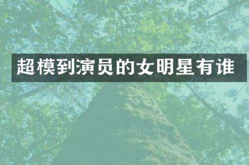 超模到演员的女明星有谁