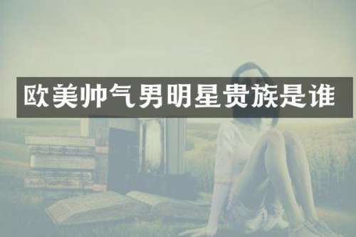 欧美帅气男明星贵族是谁