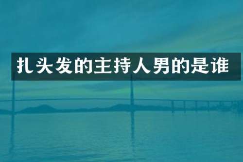 扎头发的主持人男的是谁