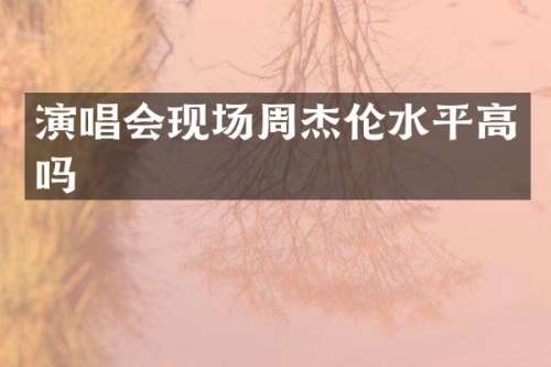 演唱会现场周杰伦水平高吗