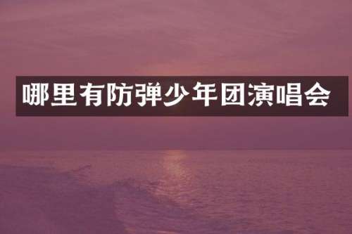 哪里有少年团演唱会