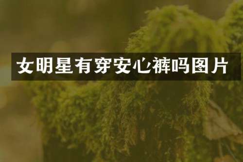 女明星有穿安心裤吗图片