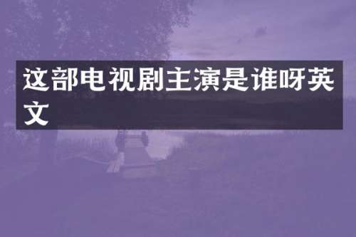 这部电视剧主演是谁呀英文