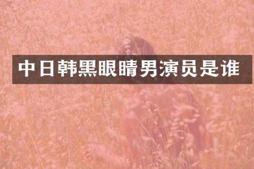 中日韩黑眼睛男演员是谁
