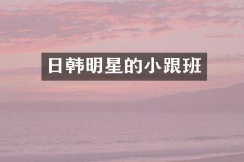 日韩明星的小跟班