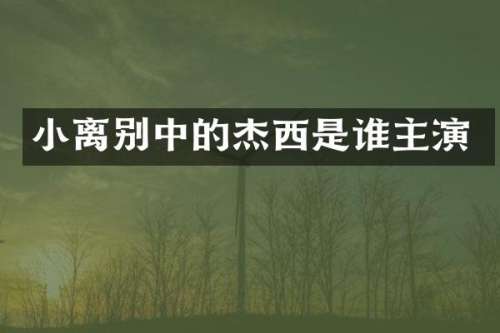 小离别中的杰西是谁主演