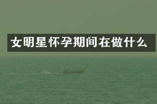 女明星怀孕期间在做什么