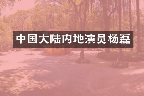 中国大陆内地演员杨磊