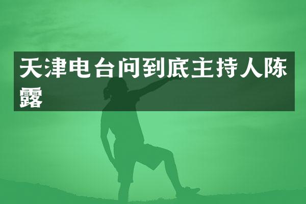 天津电台问到底主持人陈