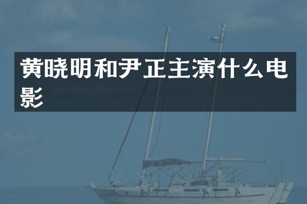 黄晓明和尹正主演什么电影