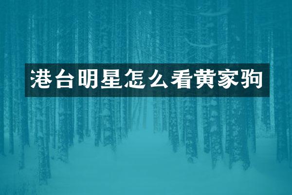 港台明星怎么家驹