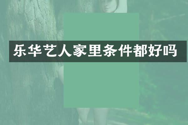 乐华艺人家里条件都好吗