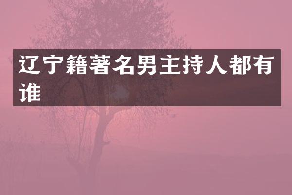 辽宁籍著名男主持人都有谁