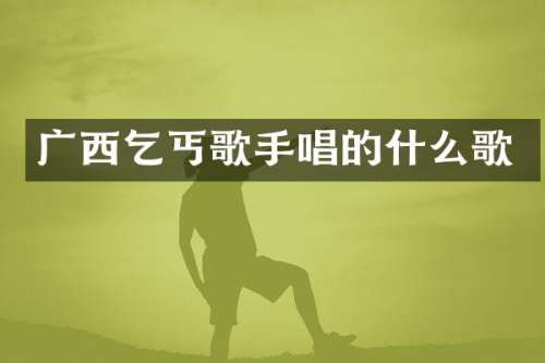 广西乞丐歌手唱的什么歌