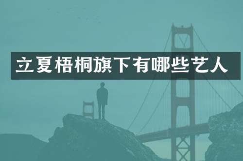 立夏梧桐旗下有哪些艺人