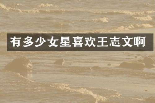 有多少女星喜欢王志文啊