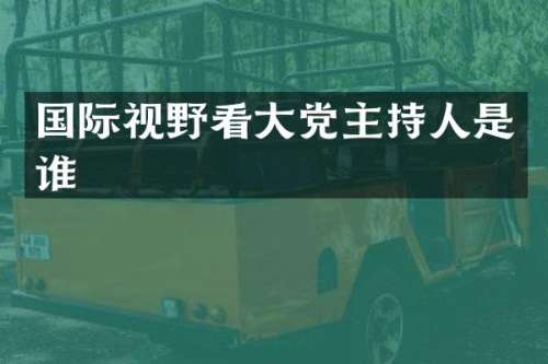 国际视野看大党主持人是谁