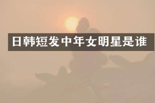 日韩短发中年女明星是谁