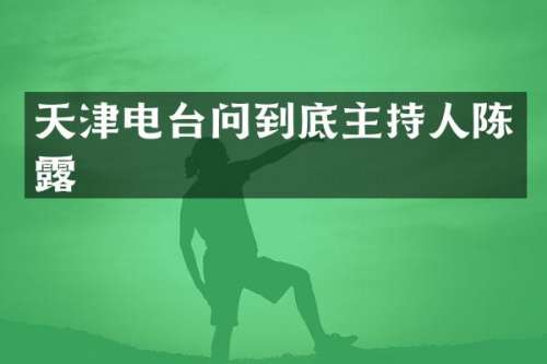 天津电台问到底主持人陈