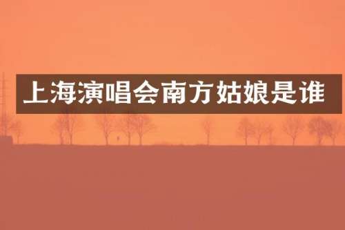 上海演唱会南方姑娘是谁