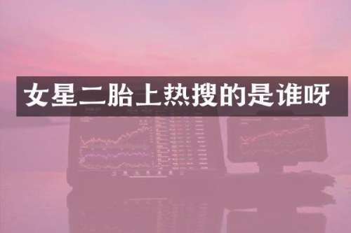 女星二胎上热搜的是谁呀