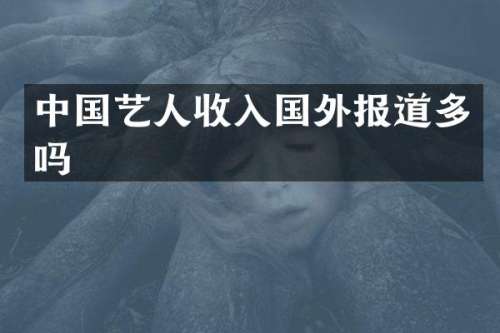 中国艺人收入国外报道多吗