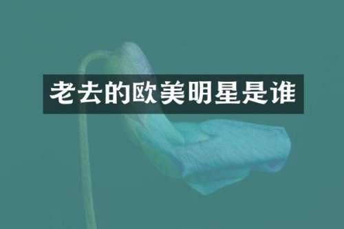 老去的欧美明星是谁