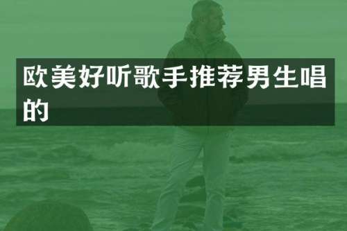 欧美好听歌手推荐男生唱的
