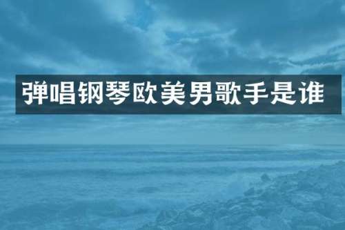 弹唱钢琴欧美男歌手是谁