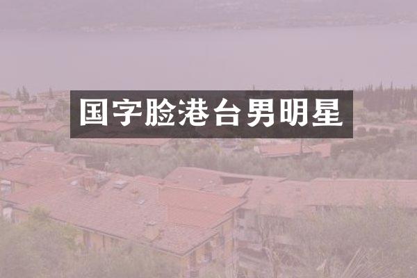 国字脸港台男明星