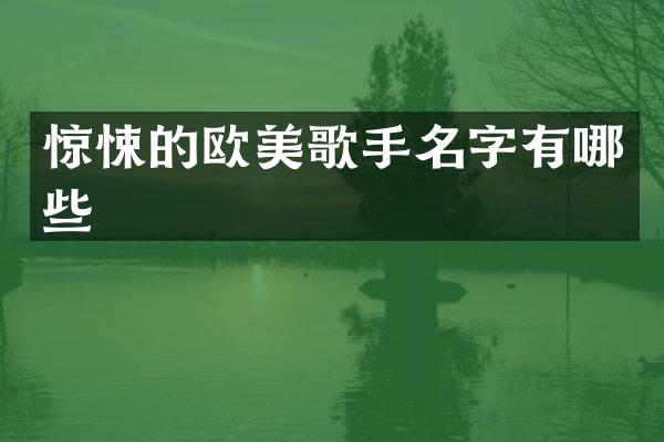 惊悚的欧美歌手名字有哪些