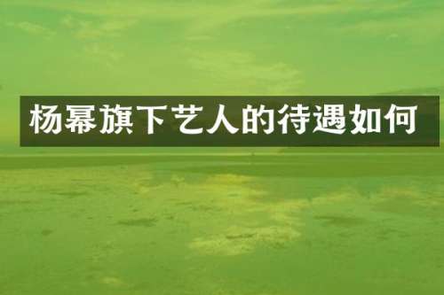 杨幂旗下艺人的待遇如何