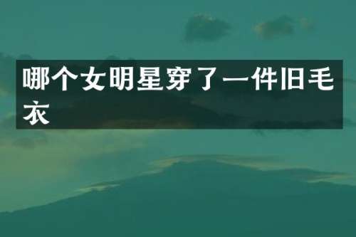 哪个女明星穿了一件旧毛衣
