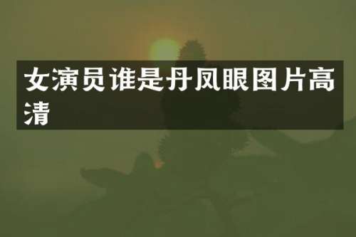 女演员谁是丹凤眼图片高清